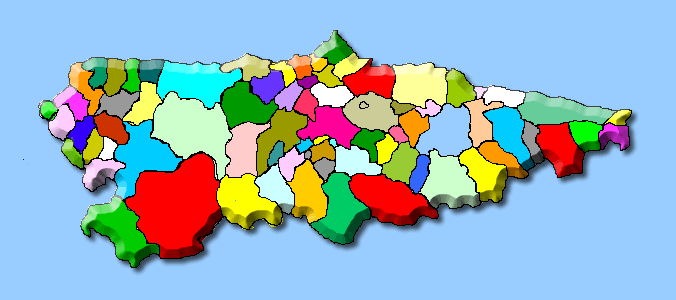 Mapa de Asturias