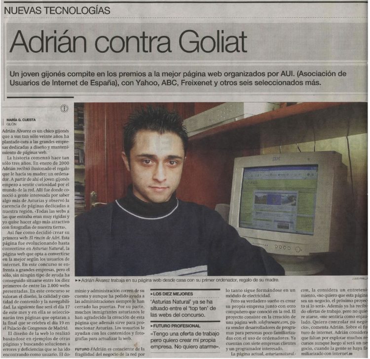Adrian contra Goliat - La Voz de Asturias